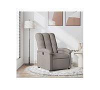Fauteuil réglable tissu taupe