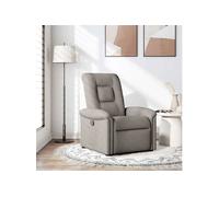 Fauteuil réglable tissu taupe