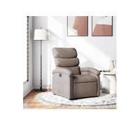 Vidaxl Fauteuil Inclinable Taupe Tissu Gris