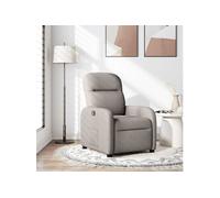 vidaXL Fauteuil inclinable en tissu taupe