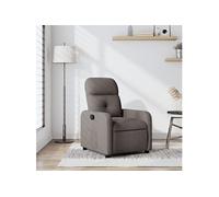 Fauteuil réglable tissu taupe