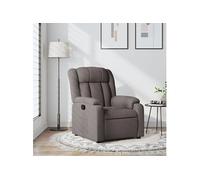Fauteuil réglable tissu taupe
