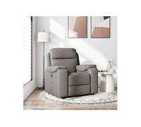 Fauteuil réglable tissu taupe