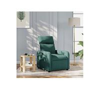 Fauteuil réglable tissu vert foncé