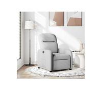 vidaXL Fauteuil inclinable Wolk Tissu Gris Nuage pour TV et personnes âgées