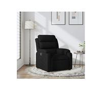 Vidaxl Fauteuil Inclinable Noir Tissu Noir