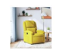vidaXL Fauteuil inclinable – Chaise de relaxation avec dossier et repose-pied, moderne jaune velours