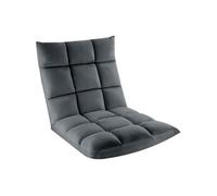 Fauteuil relax 2 en 1 en velours réglable en 14 positions gris