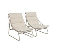 Fauteuil relax acier (lot de 2) EDENA