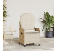 vidaXL Fauteuil inclinable Beige 56 x 66 x 95 cm polyrotin, Jardin et terrasse, Fauteuil de relaxation moderne 42003420