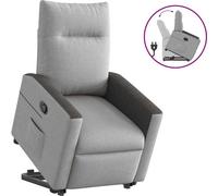 Fauteuil relax avec releveur Gris nuage Tissu