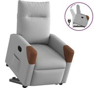 Fauteuil relax avec releveur Gris nuage Tissu