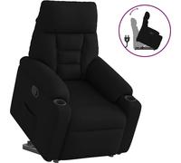 Fauteuil relax avec releveur Noir Tissu