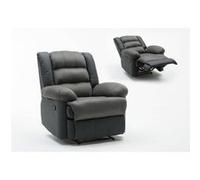 Fauteuil Relax Buckingham - 85 X 93 X 100 Cm - Noir / Gris Foncé Gris