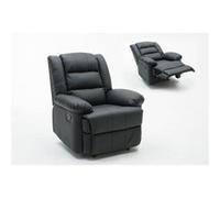 Fauteuil relax ""Buckingham"" - 85 x 93 x 100 cm - Noir
