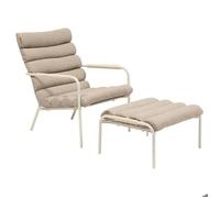 Hespéride Fauteuil relax jardin SOLANI Argile – Acier traité époxy, traitement anti-rouille, Texaline