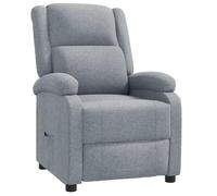 Fauteuil relax - DEC - Inclinaison manuelle - Tissu gris clair - Confort optimal - 1 place