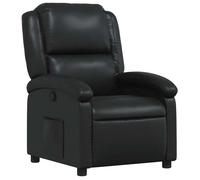 Fauteuil relax - DEC028080 - Similicuir noir - Inclinaison manuelle - Confort optimal - Poche latérale