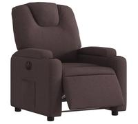 Fauteuil relax - DÉCOSHOP26 - DEC028399 - Inclinaison électrique - Tissu marron foncé - Confort optimal