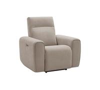 Fauteuil relax électrique en tissu beige LORGITA