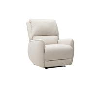 Fauteuil relax électrique en tissu effet velours texturé beige RACHEL