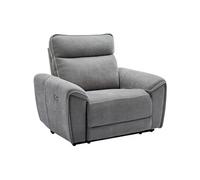 Fauteuil relax électrique en tissu gris DJARALO
