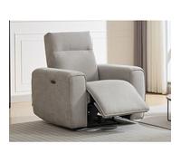 Fauteuil relax électrique en tissu gris LORGITA