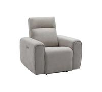 Fauteuil relax électrique en tissu gris LORGITA