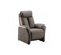 Fauteuil Relax Electrique New Nobuck Gris Foncé et Beige - COIMBRA -