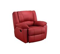 Fauteuil relax en cuir AROMA - Rouge