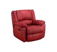 Fauteuil relax en cuir AROMA - Rouge