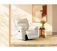 Fauteuil relax en cuir de buffle PAKITA - Ivoire