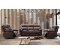 Fauteuil relax en cuir de buffle PAKITA - Marron