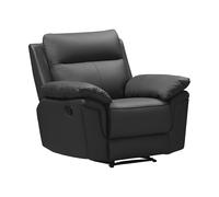 Vente-unique - Fauteuil Relax en Cuir de Buffle PAKITA - Noir