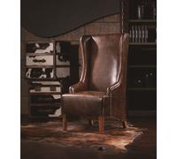 Fauteuil relax en cuir véritable Vintage Cigar Fauteuil en cuir Fauteuils oreilles Télévision