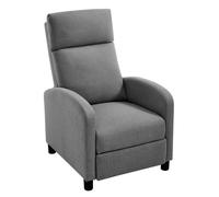 WOLTU Fauteuil Relax, Fauteuil Inclinable, Canapé 1 Place, Dossier et Repose-Pieds Réglables, Appui-tête, Assise Rembourrée, Lin, Gris Foncé, SKS58dgr