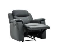 Fauteuil relax EVASION en cuir - Gris