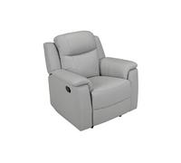 Fauteuil relax EVASION en cuir - Gris clair