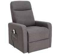 Fauteuil Relax - Fauteuil électrique releveur - Fauteuil Salon Confortable - Fauteuil Relax électrique avec 2 Moteurs et système releveur Modèle Mint - 2 Moteurs - en Tissu - Gris