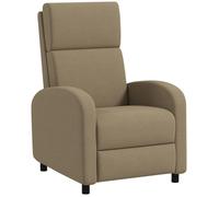 HOMCOM Fauteuil Relax Fauteuil de Relaxation inclinable Salon avec avec Dossier réglable jusqu'à 160° manuellement, Repose-Pieds intégré pour Salon Chambre Bureau Home cinéma, Charge 120 kg, Beige
