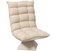 HomCom Fauteuil relax pivotant grand confort, inclinaison 5 niveaux, velours microfibre beige