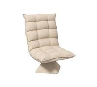 HomCom Fauteuil relax pivotant grand confort, inclinaison 5 niveaux, velours microfibre beige