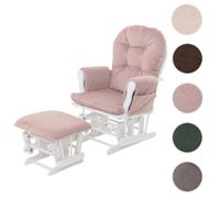 Fauteuil relax HWC-C76 rose, structure blanche