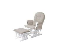 Fauteuil relax HWC-C76 tissu crème monture blanche