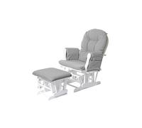 Fauteuil relax HWC-C76 tissu gris clair monture blanche