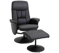 HOMCOM - Fauteuil de Relaxation - PU - 76x81x101cm - Noir