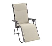 Fauteuil Relax Jardin - Chaise Longue Matelassé Zéro Gravité - Bayanne - Hedona - Beige Latte - Lafuma Mobilier