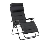 Fauteuil Relax Jardin - Chaise Longue Matelassé Zéro Gravité - Rsx Clip - Aircomfort® - Noir Acier - Lafuma Mobilier