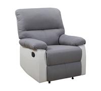 Fauteuil Relax Lincoln - 90 X 89 X 103 Cm - Blanc/Gris Clair Gris