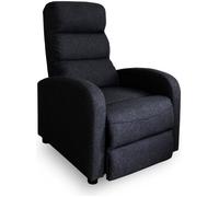 Fauteuil relax manuel Lasco tissu noir